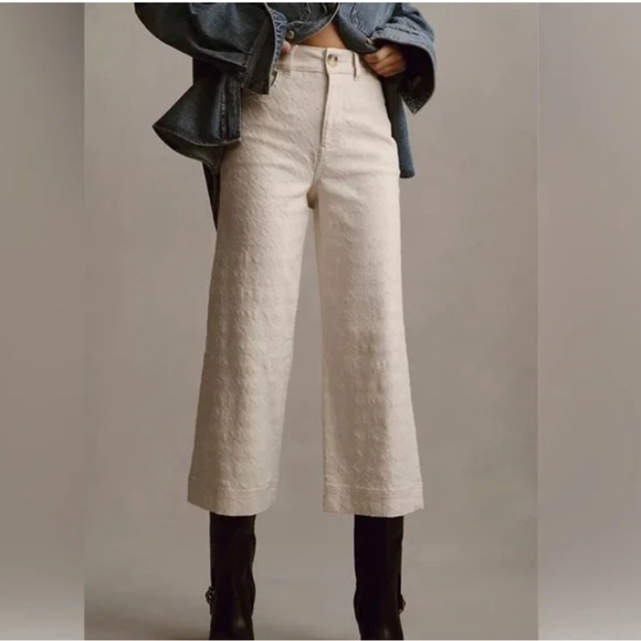 Anthropologie The Skipper High-Rise Pilcro Crop Wide-Leg - Picture 4 of 6